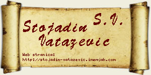 Stojadin Vatazević vizit kartica